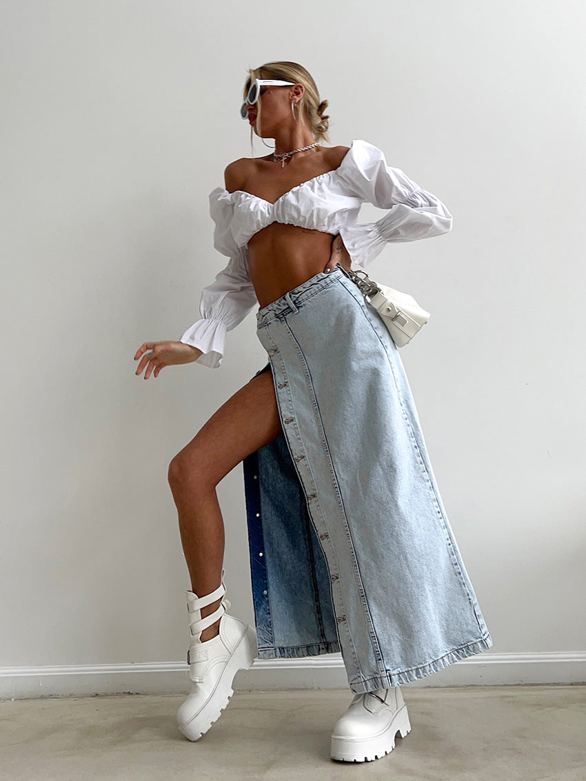 Sway Arden Retro Denim Skirt