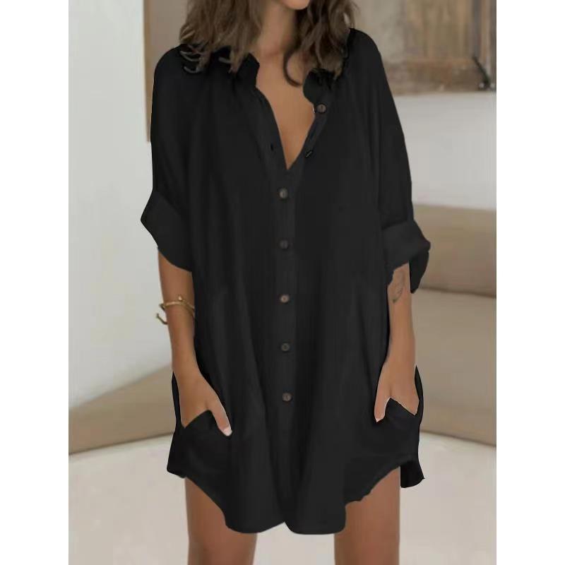 Nova Arden Relaxed Single-Breasted Shirt Dress