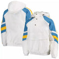 District Men's Hooded Half-Zip Colour-Block Windbreaker