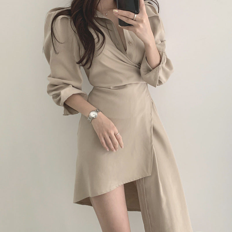 Nova Lapel Shirt Dress