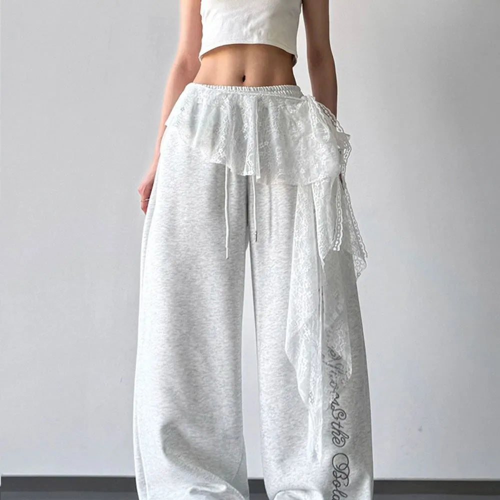 Flow Lace Wide-Leg Trousers