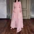 Nova Long-Sleeve Rhinestone Maxi Dress
