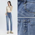 Indigo Cropped Straight Jeans