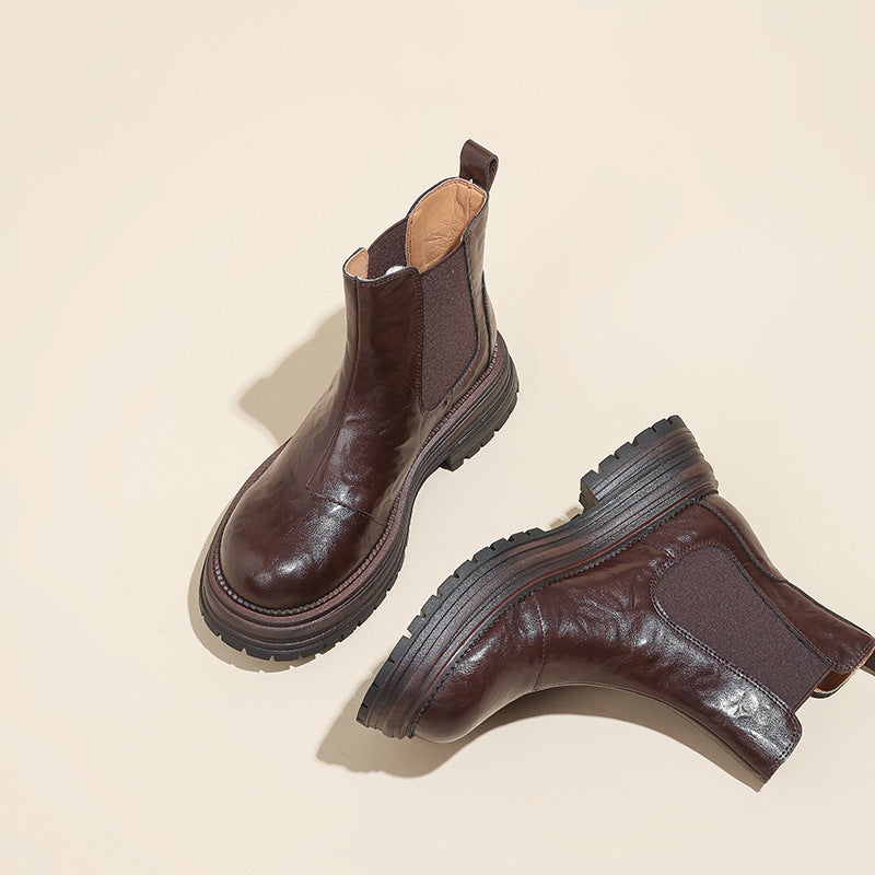 Stride Leather Vintage Ankle Boots