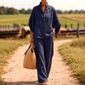 Flow Linen Wide-Leg Two-Piece Set