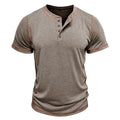Metro Men's Short-Sleeve Round Henley Shirt