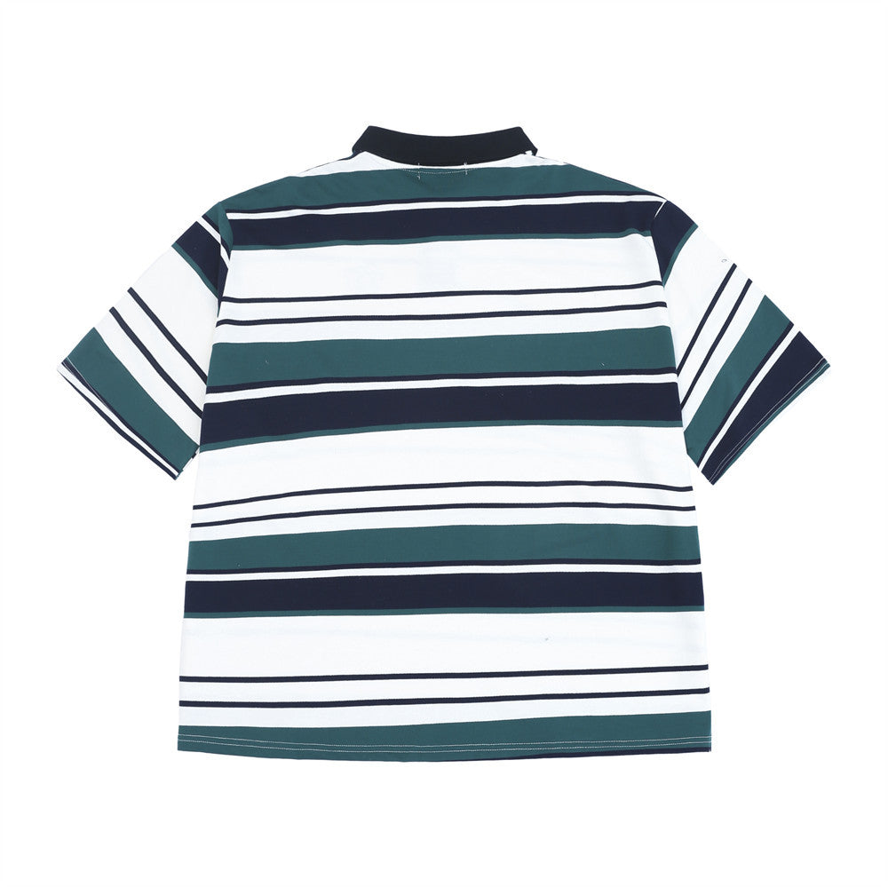 Metro Men's Striped Contrast Polo Shirt