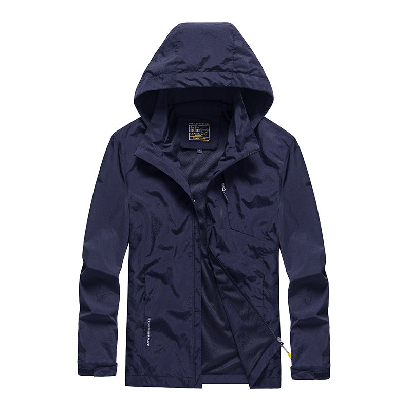 District Men's Fleece-Lined Stand-Collar Windbreaker