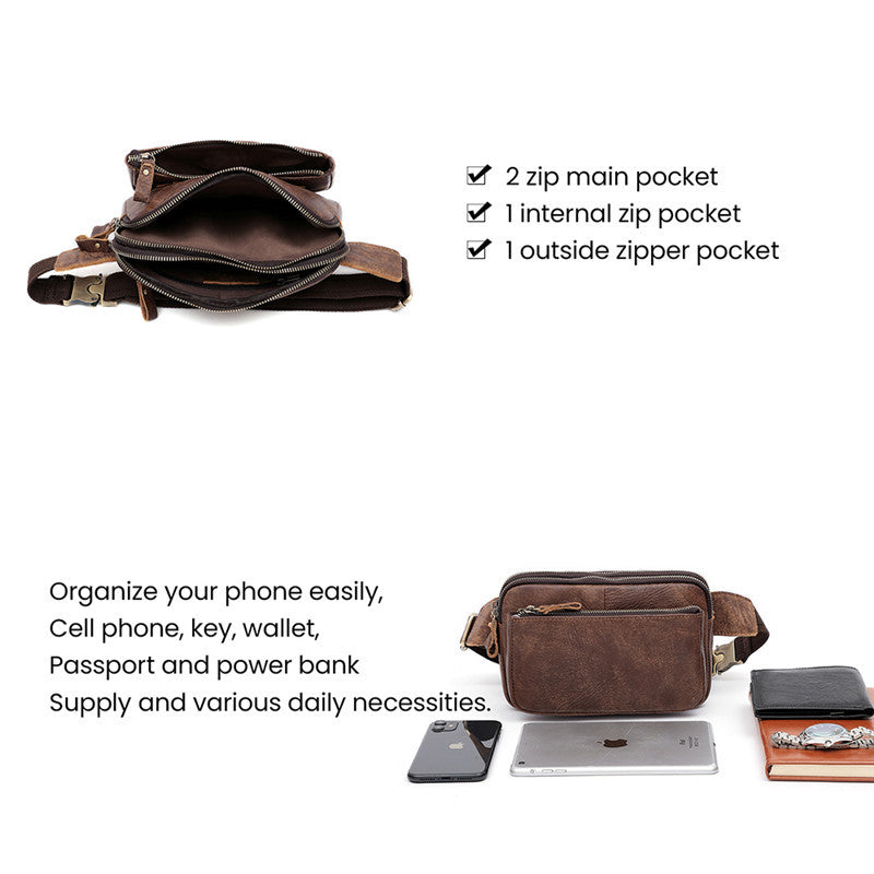Carry Arden Men's Leather Belt Bag