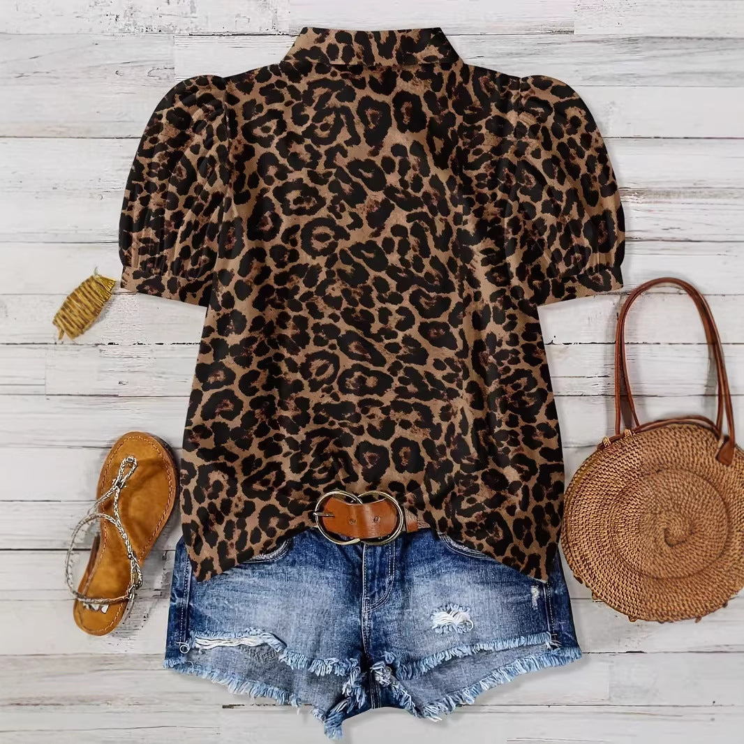 Aurelia Leopard Printed Blouse