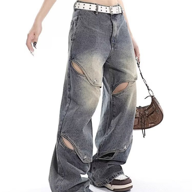 Indigo Bexley Retro Wide-Leg Jeans