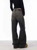 Indigo Relaxed Washed Retro Straight Jeans