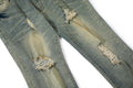 Indigo Men's Ripped Straight Jeans