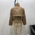 Lumen Lace Lace-Up Double-Breasted Trench Coat