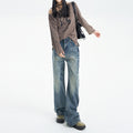 Indigo Arden Retro Wide-Leg Jeans