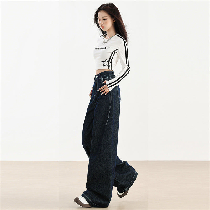 Indigo Isla Wide-Leg Jeans