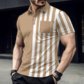 Metro Bexley Men's Lapel Striped Polo Shirt