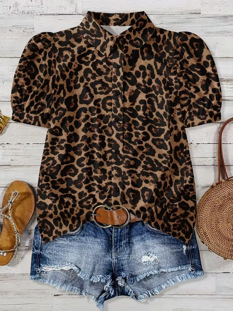 Aurelia Leopard Printed Blouse
