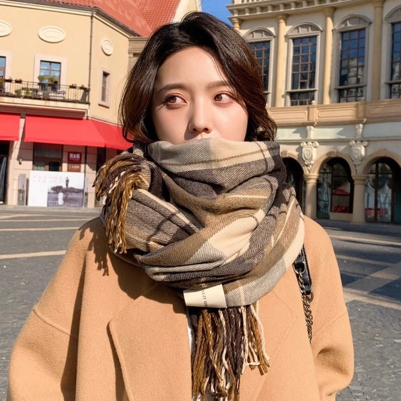 Ember Long Plaid Scarf