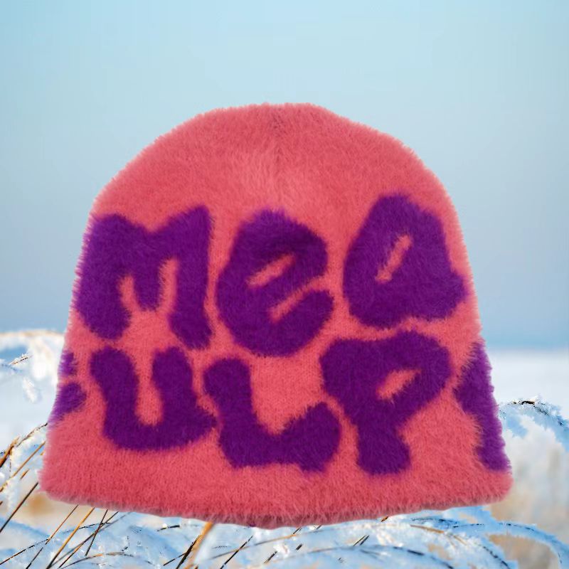 Ember Knit Letter-Print Jacquard Beanie