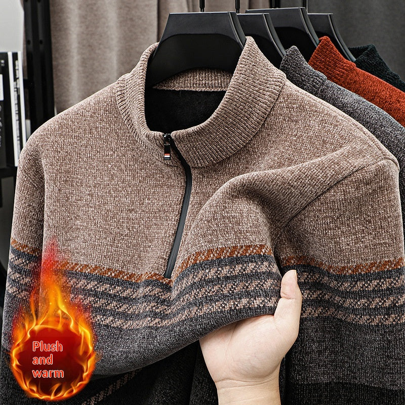 Atlas Men's Fleece-Lined Half-Zip Sweater