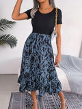Nova Ruffled Leopard Printed Midi Dress