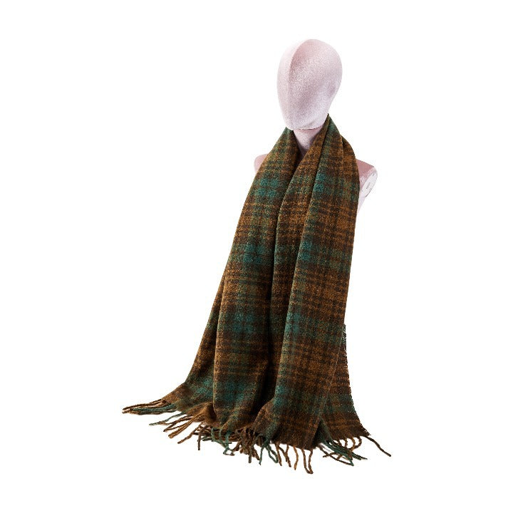 Ember Plaid Thick Scarf