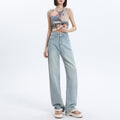 Indigo Quill Wide-Leg Jeans