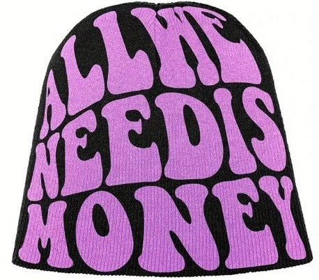 Ember Knit Letter-Print Beanie