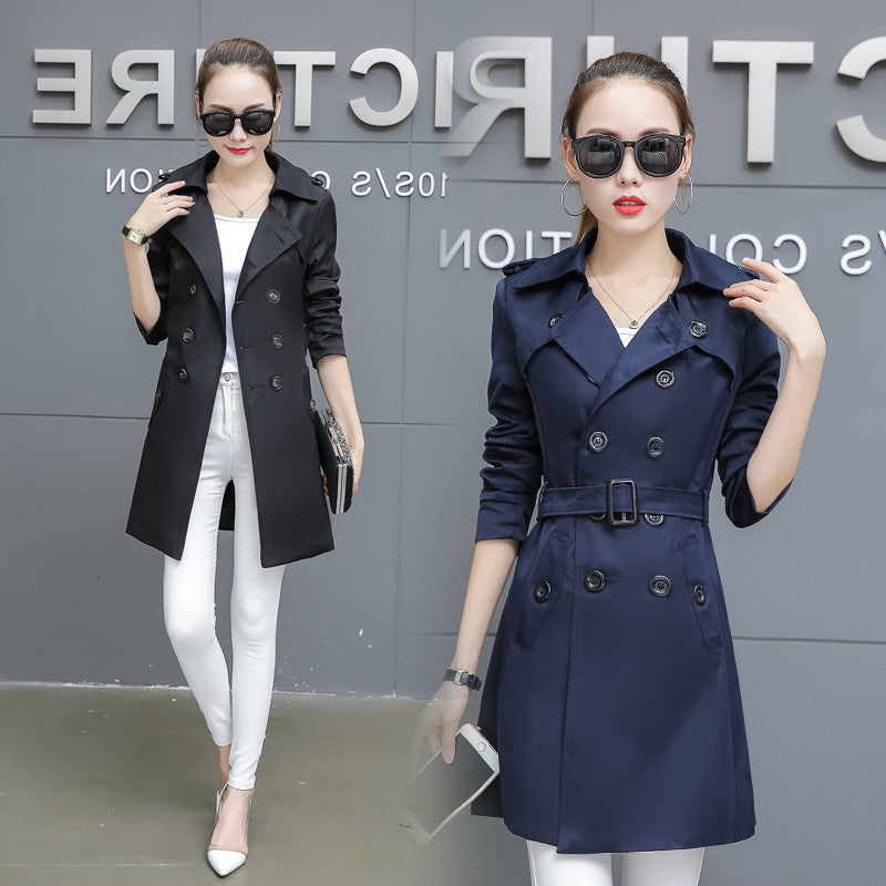 Lumen Slim Mid-Length Trench Coat