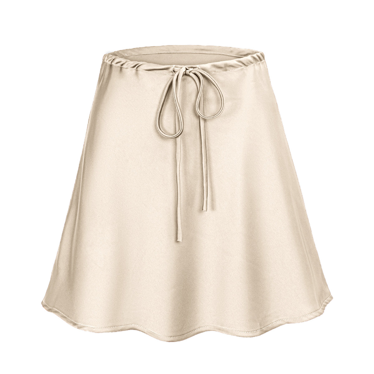 Sway Satin Drawstring Midi Skirt