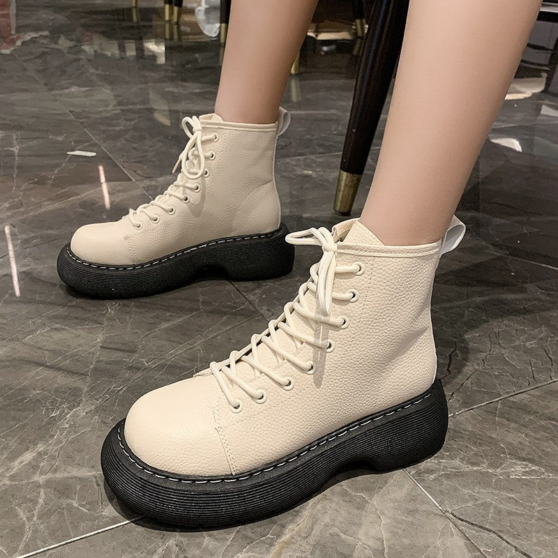 Stride Lace Lace-Up Ankle Boots
