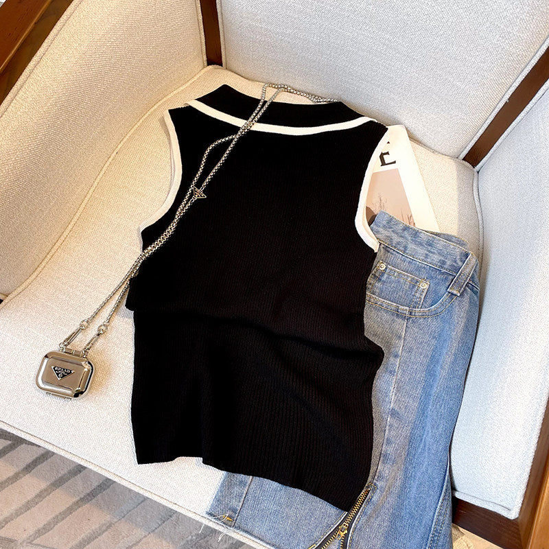 Hearth Colour-Block Knit Vest