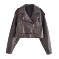 Halo Leather Washed Biker Jacket
