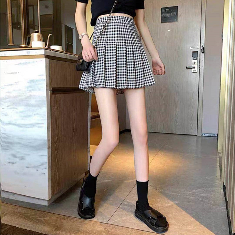 Sway Plaid Pleated Skirt