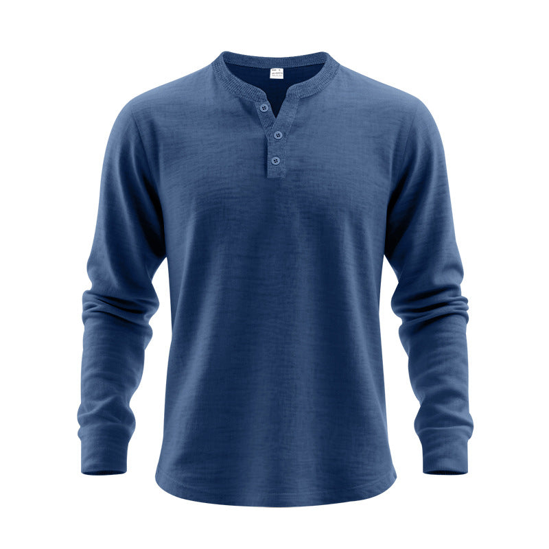 Metro Men's Relaxed Long-Sleeve Henley Shirt