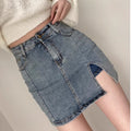 Sway High-Waist Retro Denim Skirt