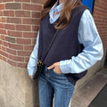 Hearth Relaxed V-Neck Solid Sweater Vest