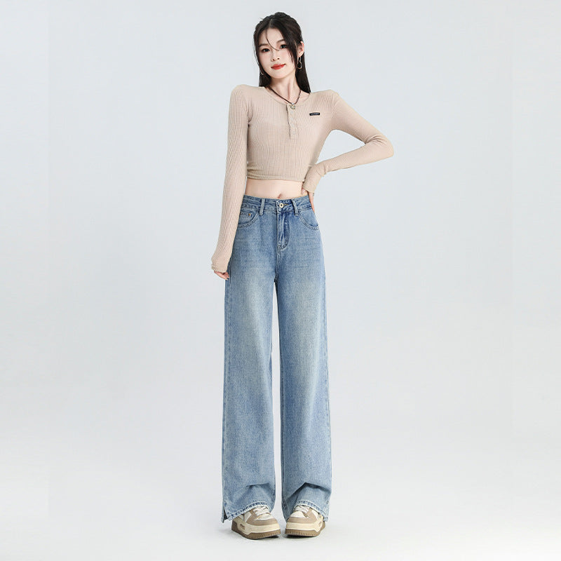 Indigo Nolan Wide-Leg Jeans