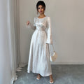 Nova High-Waist Long-Sleeve Maxi Dress