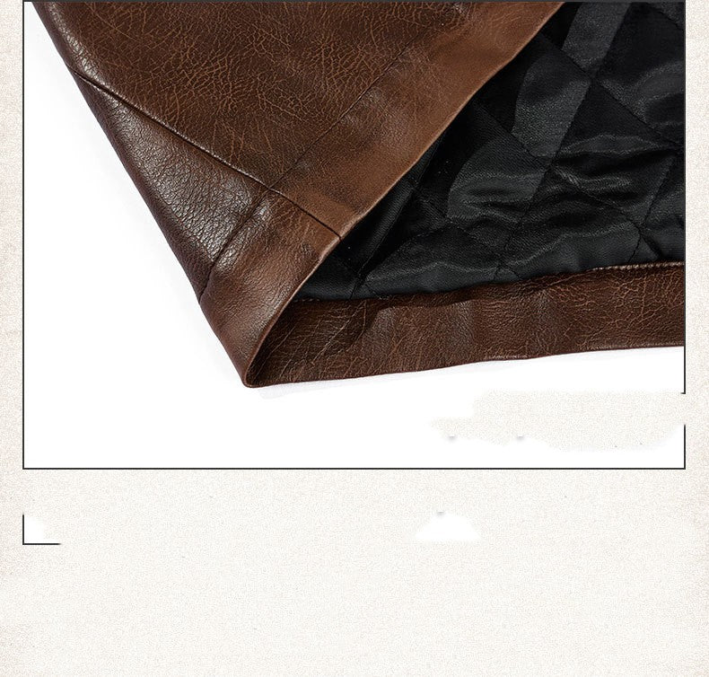 Halo Leather Mid-Length Trench Coat
