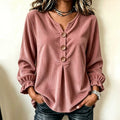 Aurelia Corduroy Long-Sleeve Blouse