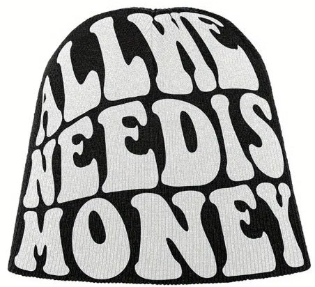 Ember Knit Letter-Print Beanie