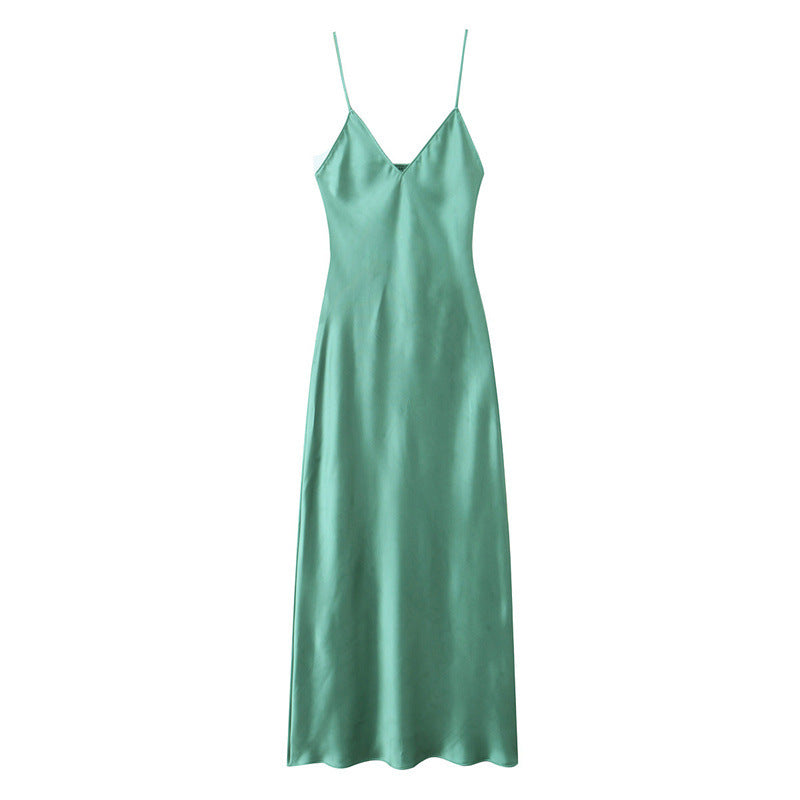 Sway Calder Satin Silky Midi Skirt