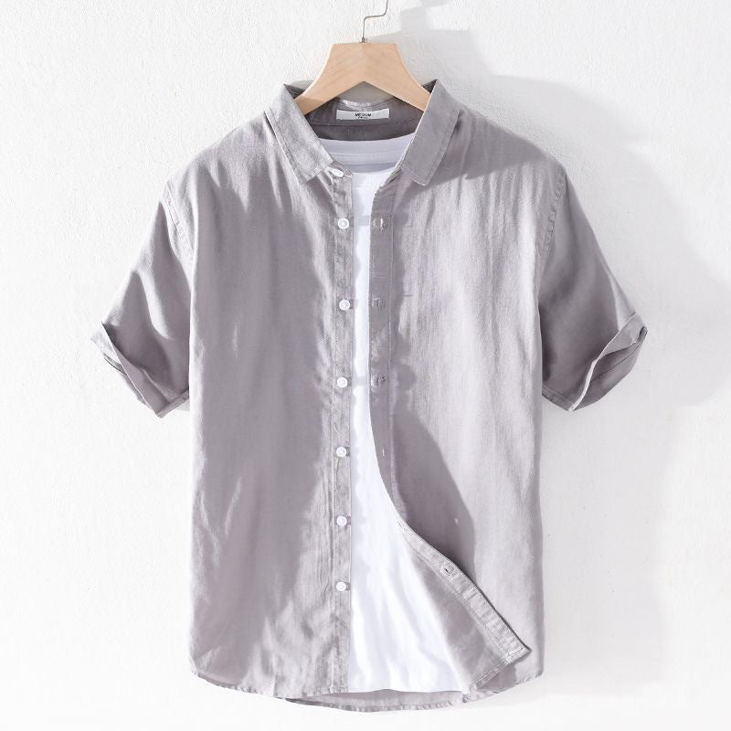 Metro Arden Men's Short-Sleeve Linen Shirt