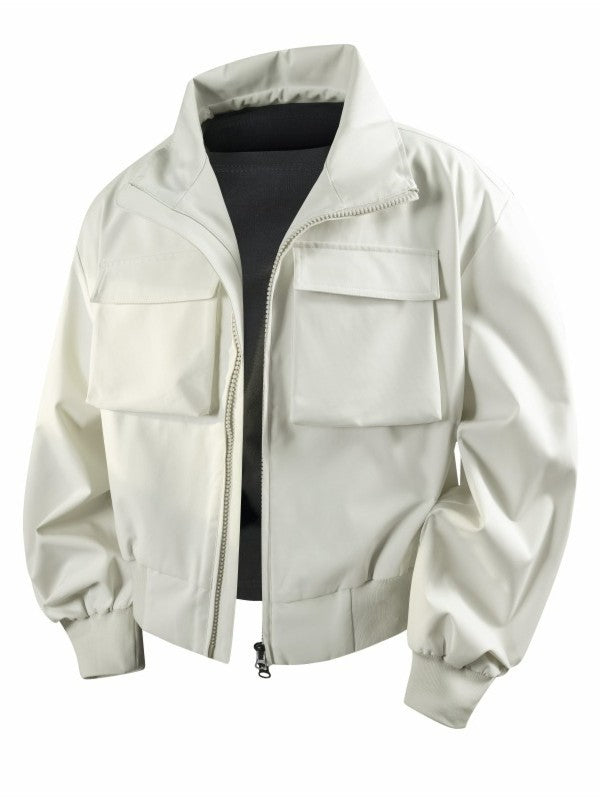 District Men's Cropped Bomber Jacket