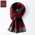 Ember Men's Wool Plaid Scarf
