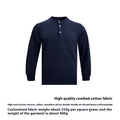 Metro Men's Cotton Slim Retro Henley Shirt