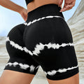 CoreFlex High-Waist Tie-Dye Yoga Shorts