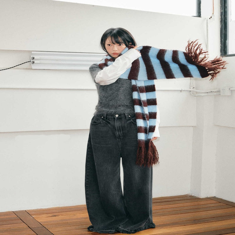 Ember Striped Warm Scarf